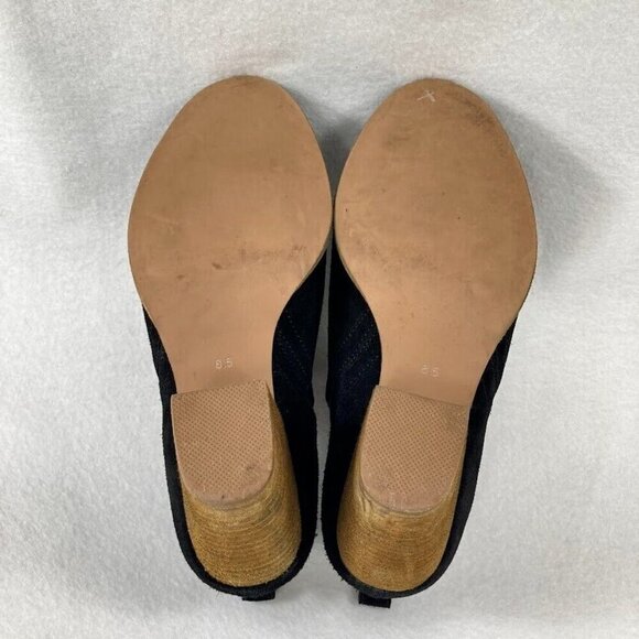 Jeffrey Campbell Rosalee Black Suede Block Heel Ankle Booties Size 8.5 - Picture 8 of 9